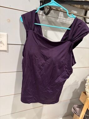 Lands' End Deep Plum Scoop Neck Tank